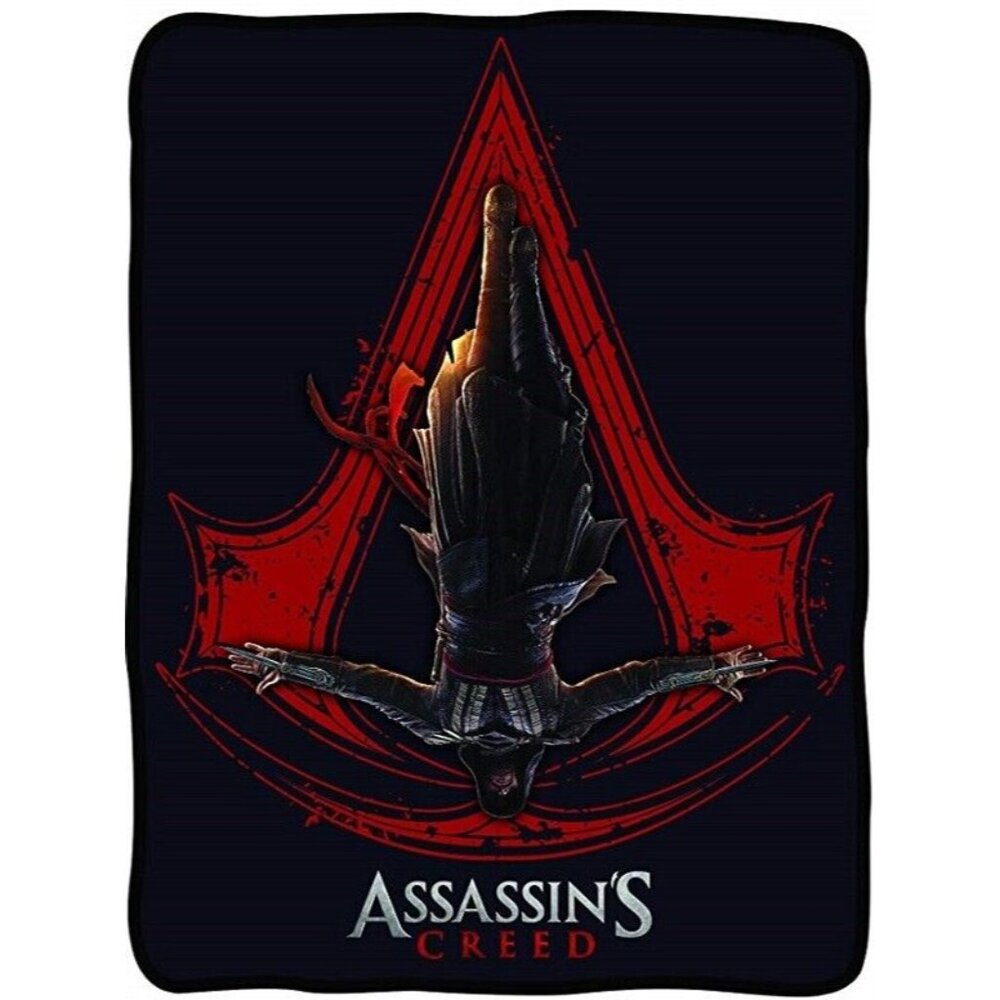 NEW Red Assassin's Creed Plush Throw Gift Blanket Stealth 3 Video Game PS4 XBox